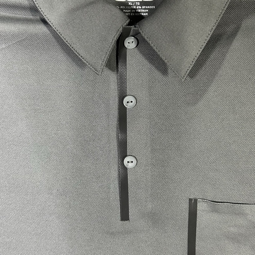 Ogio Polo Golf Mens‎ XL Short Sleeve Shirt Gray Black Stretch Breast Pocket NWT